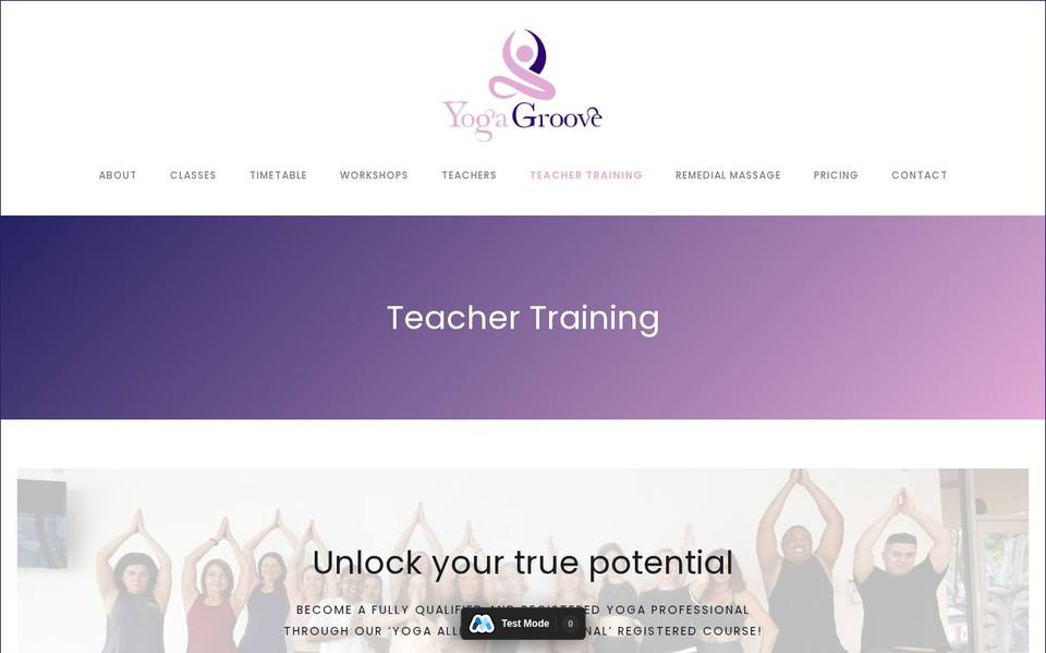 Yoga Groove website