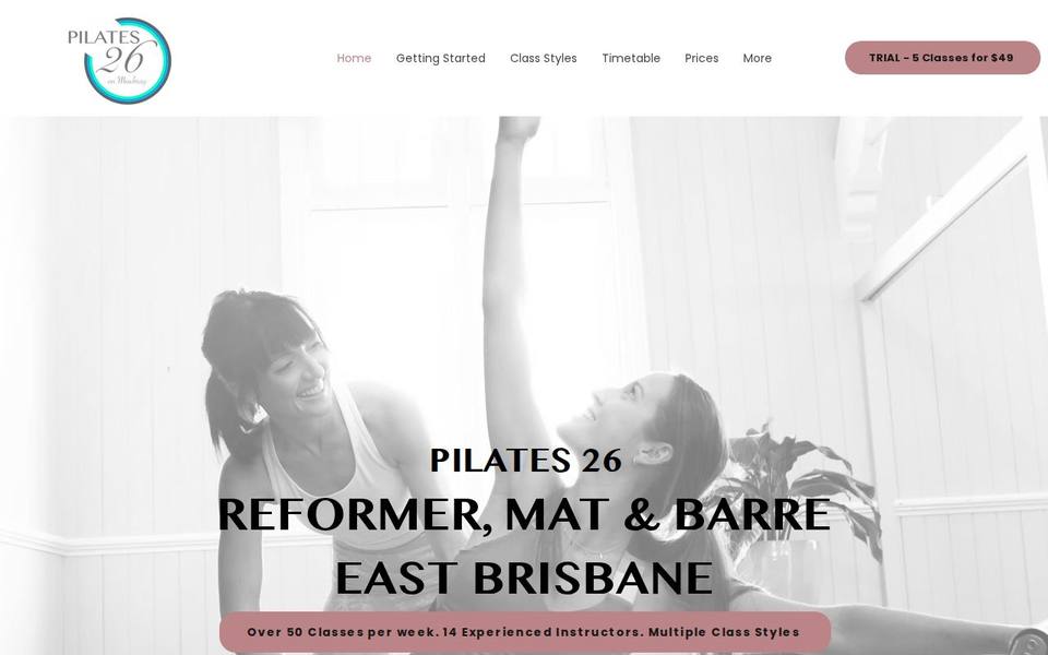 Pilates 26 website