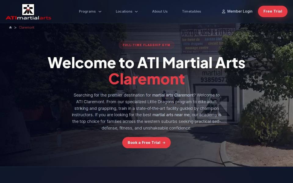 ATI Martial Arts Claremont website