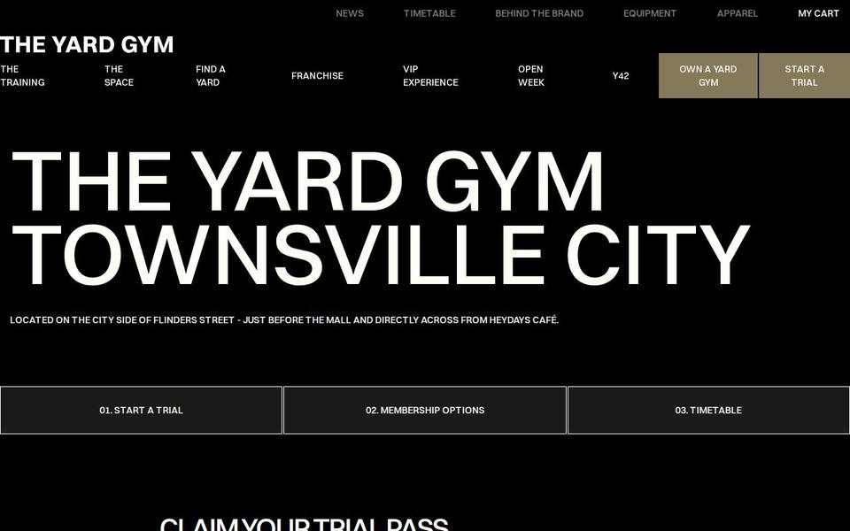 The Yard Gym Townsville City website