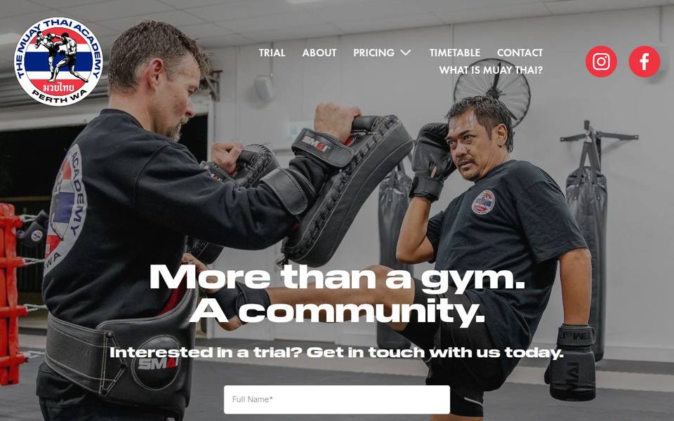 The Muay Thai Academy website
