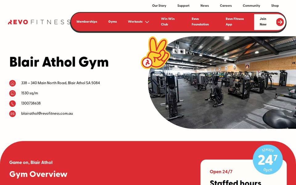 Revo Fitness Blair Athol website