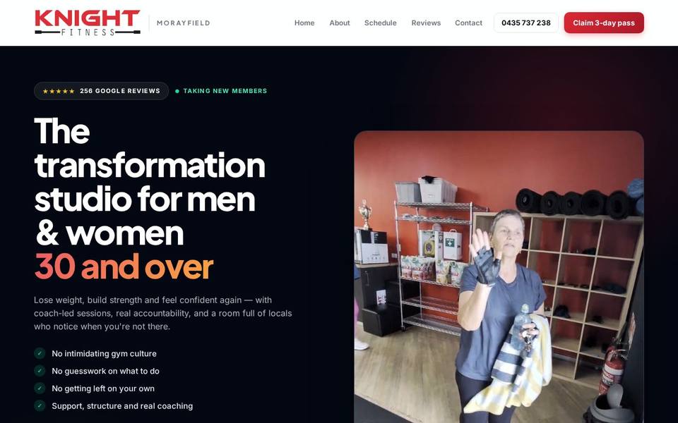 Knight Fitness Morayfield website