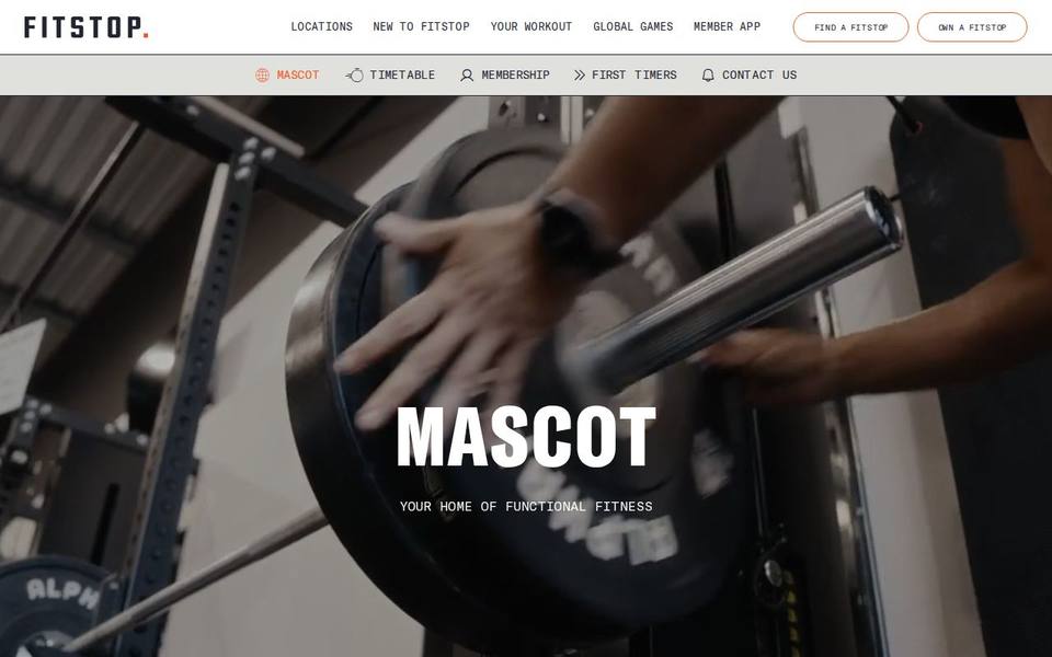 Fitstop Mascot website