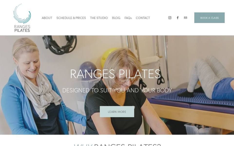 Ranges Pilates website