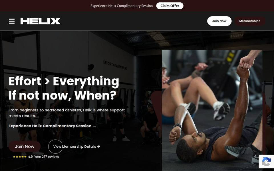 Helix Gym website