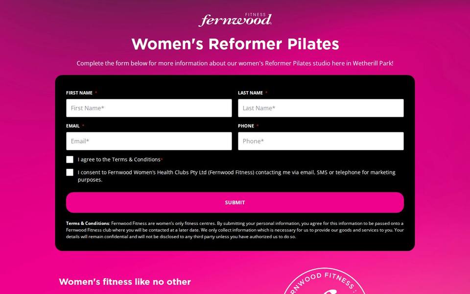 Fusion Reformer Wetherill Park website