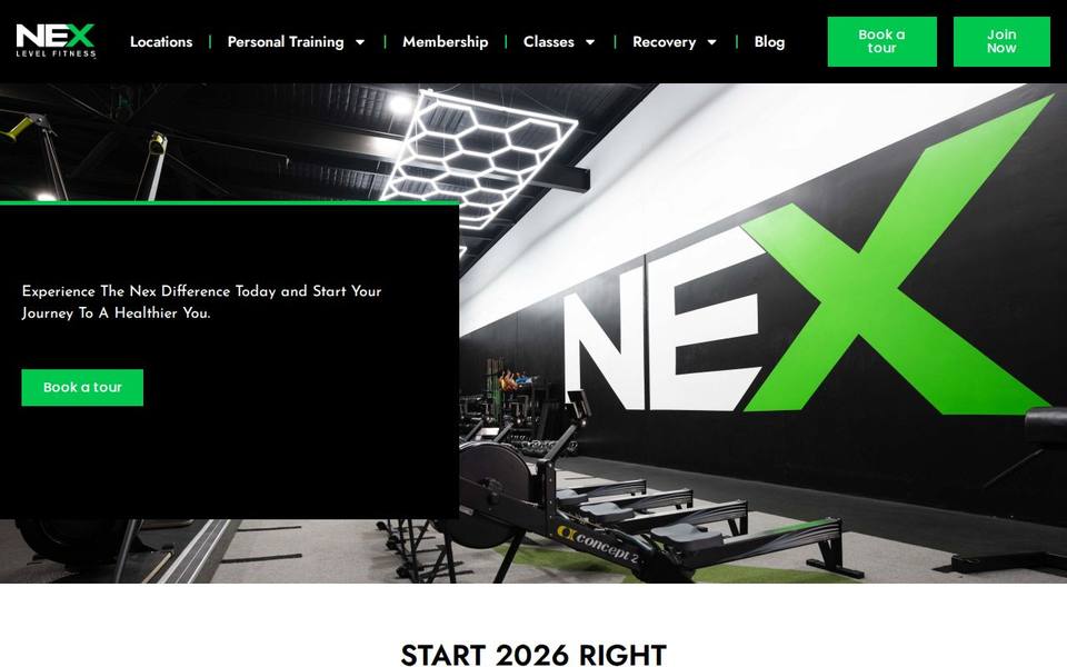 NEX level fitness website