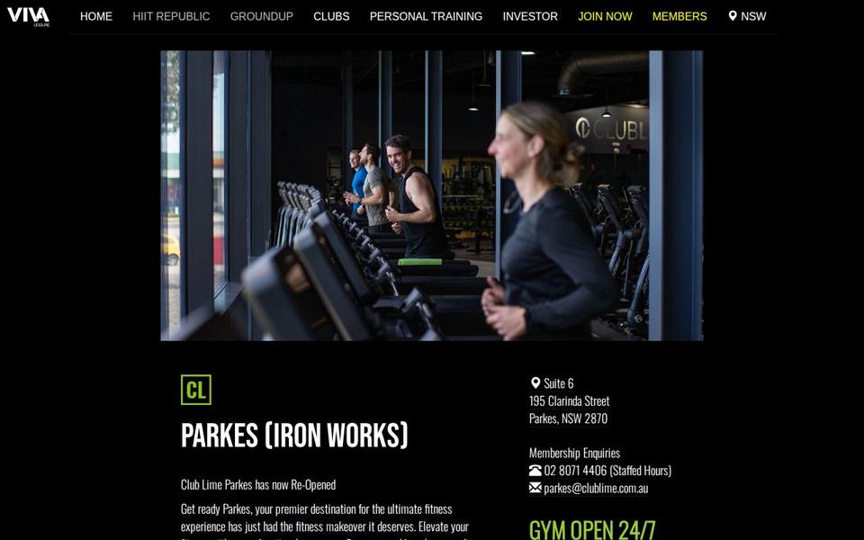 Club Lime Parkes (Iron Works) website