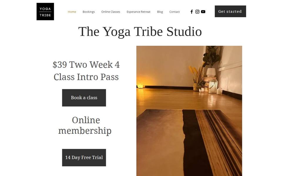 Yoga Tribe website