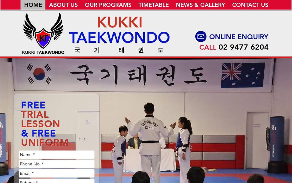 Kukki Taekwondo Martial Arts website