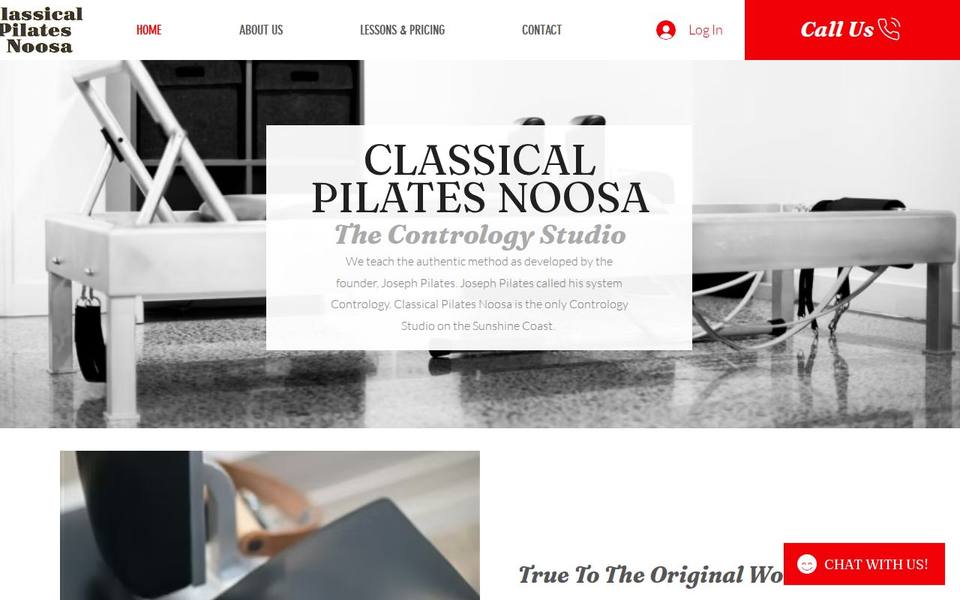 Classical Pilates Noosa website