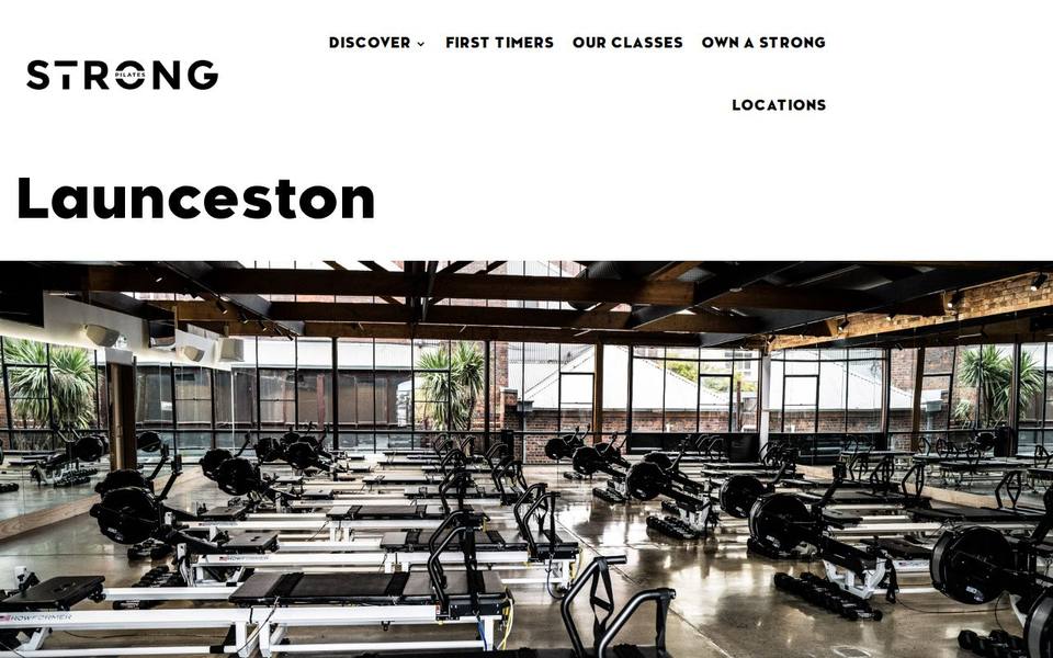 STRONG Pilates Launceston website