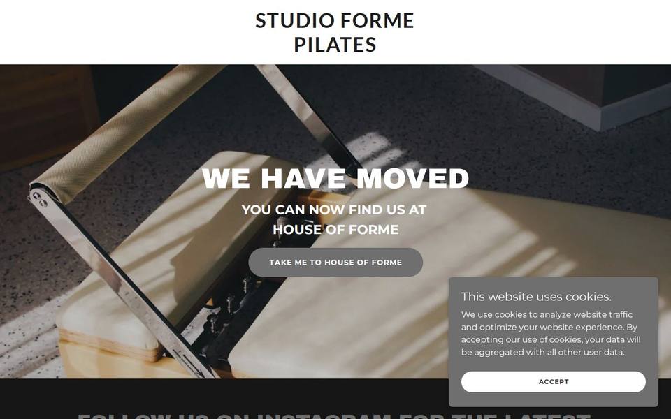 SVRN Pilates website