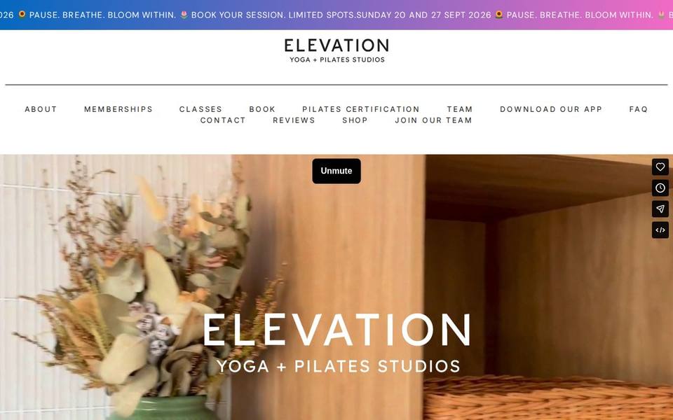 Elevation Studios website