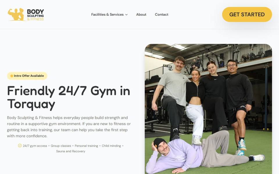 Body Sculpting and Fitness website