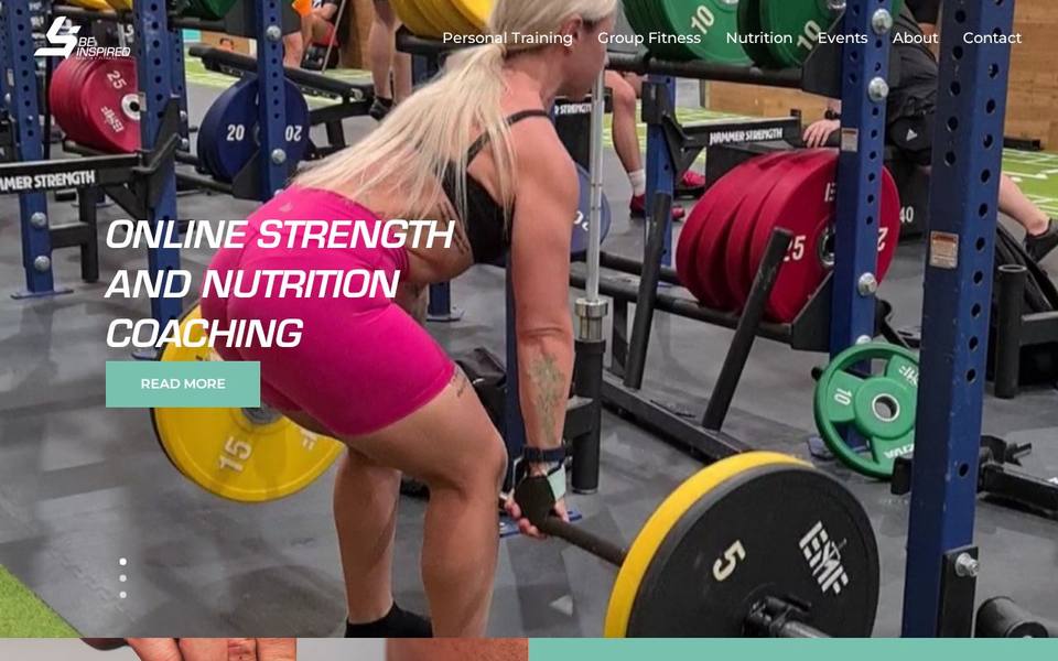 Be Inspired Health and Fitness website
