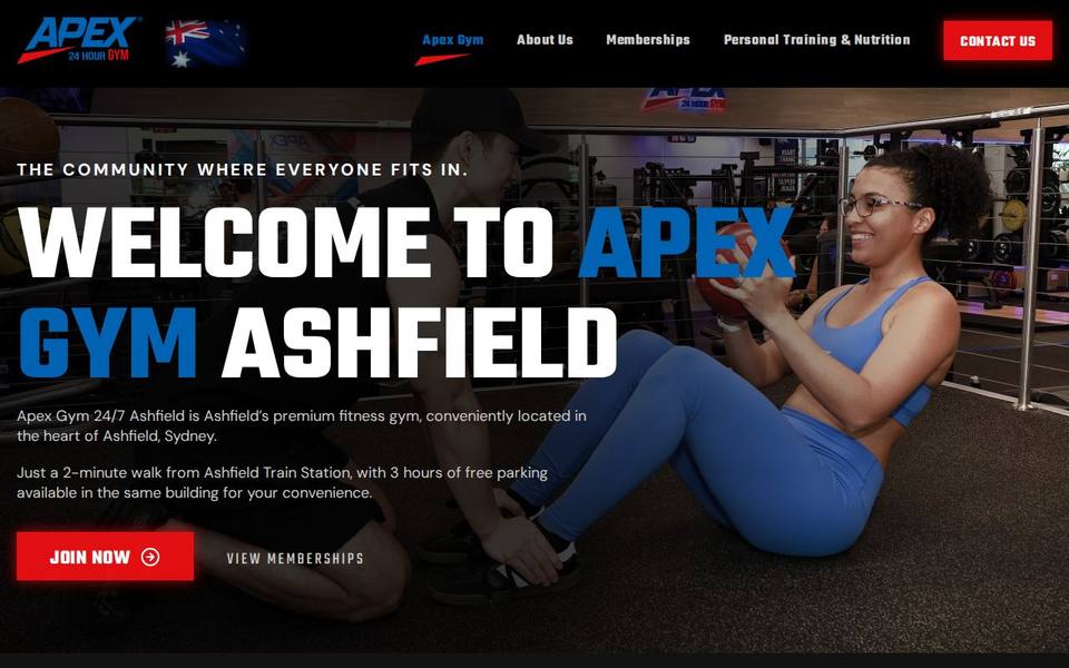 Apex 24 hour gym website