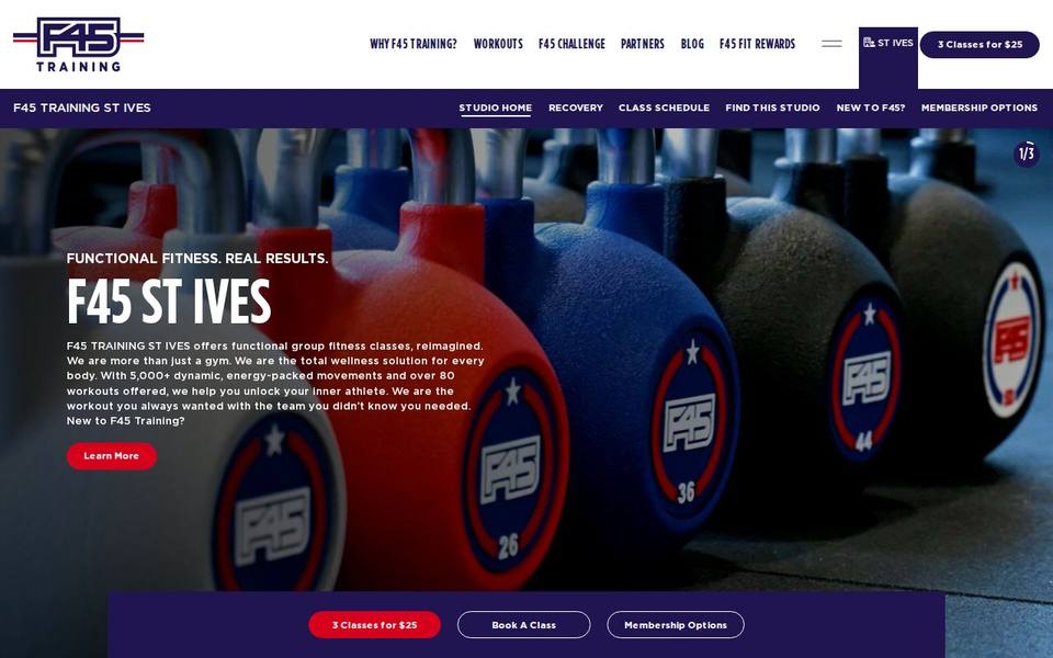 F45 St Ives website
