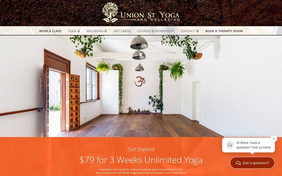 Union Street Yoga and Wellbeing website