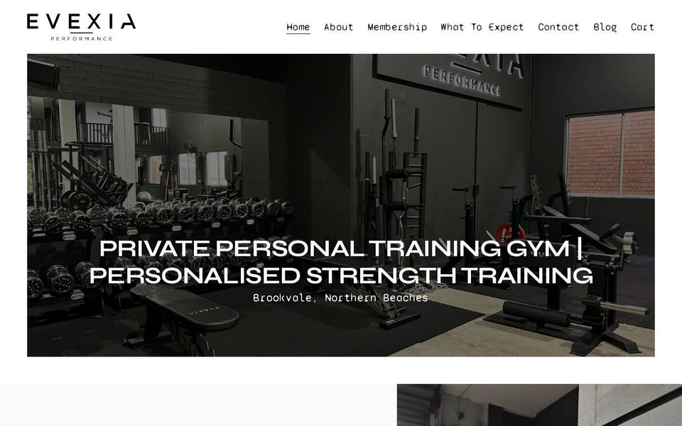 Evexia Wellbeing website