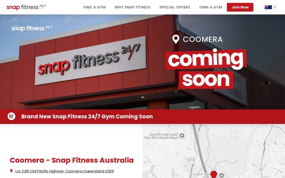 Snap Fitness Coomera website