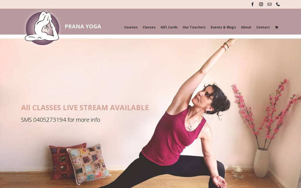 Prana Yoga website