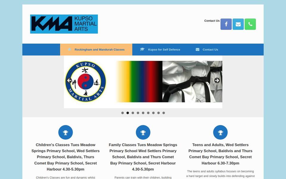Kupso Martial Arts and Fitness website