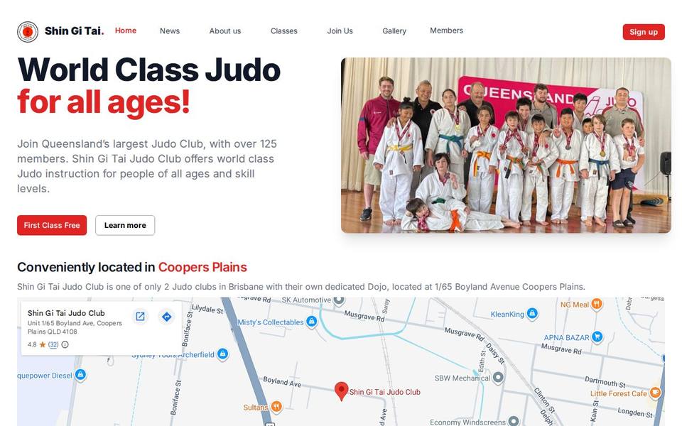 Shin-Gi-Tai Judo Club website