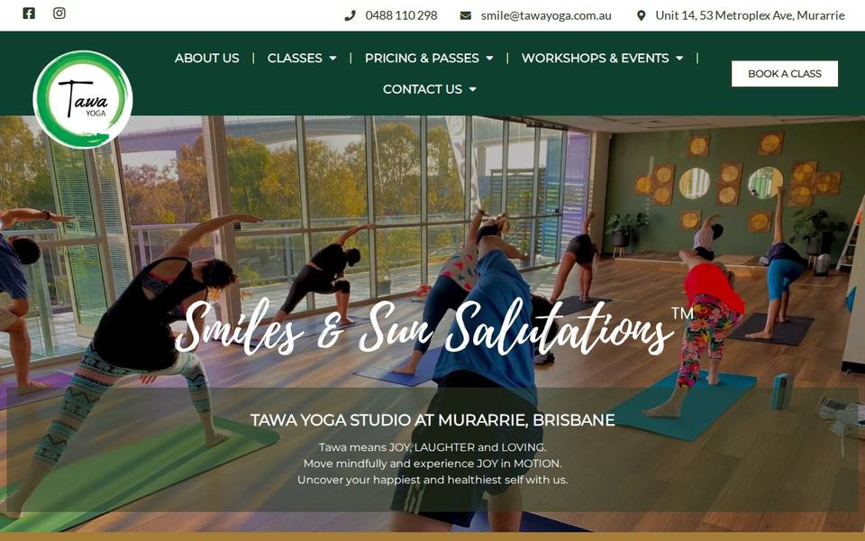 Tawa Yoga website