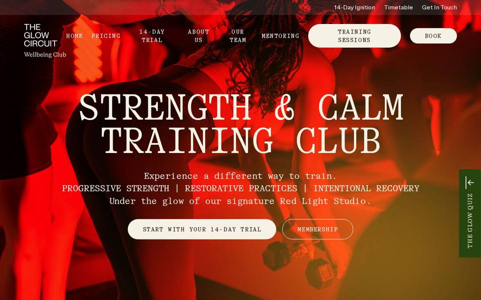 The Glow Circuit website