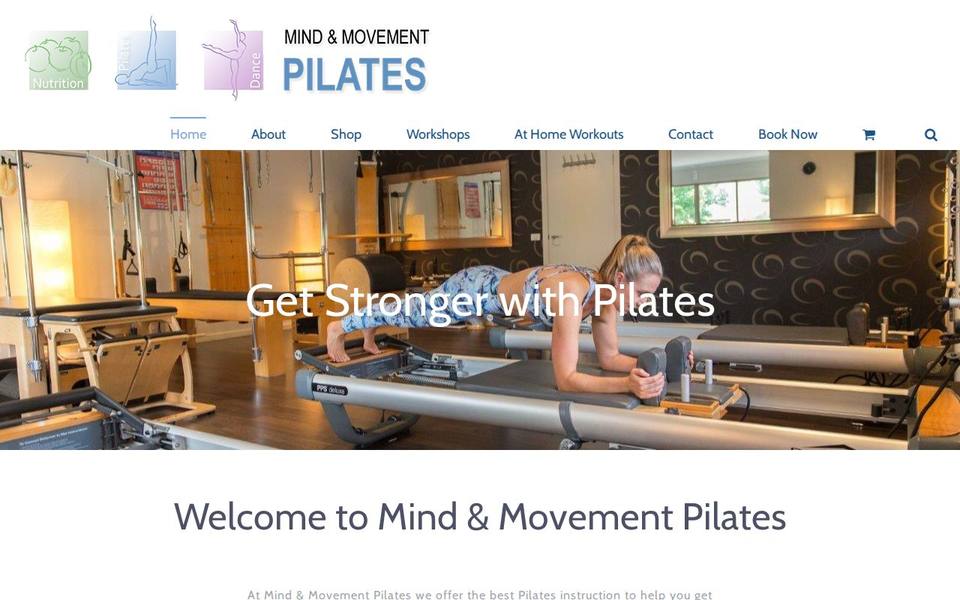 Mind & Movement Pilates website