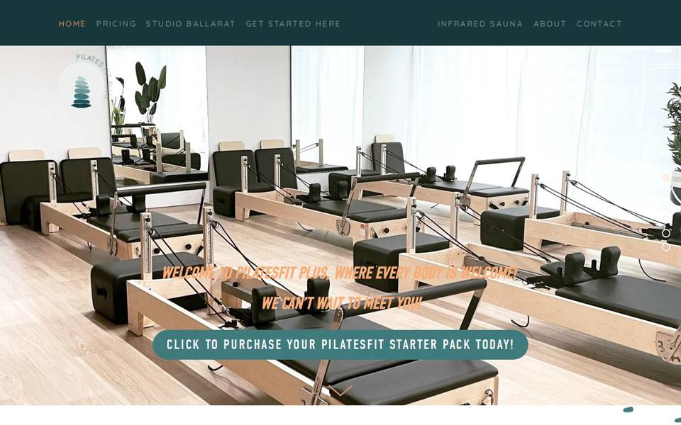 Pilates Fit Plus website