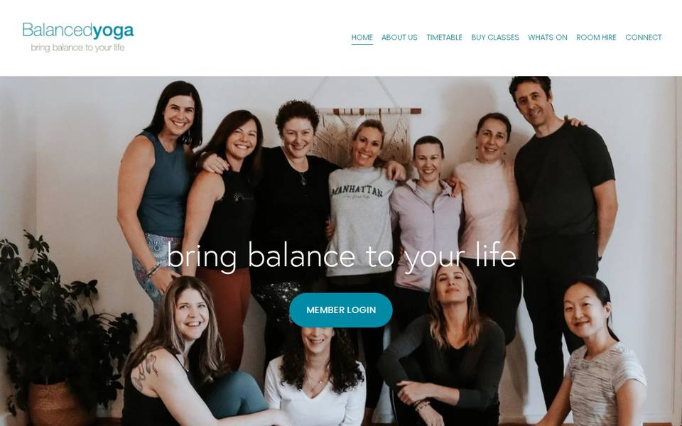 Balanced Yoga website