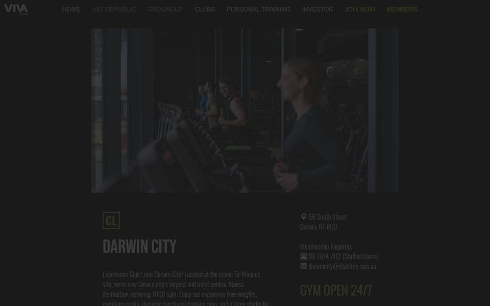 Club Lime Darwin City website