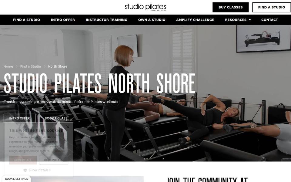 Studio Pilates International website