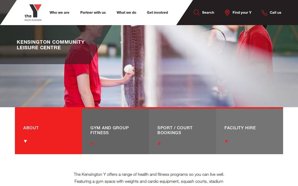 The Y Kensington Community Leisure Centre website