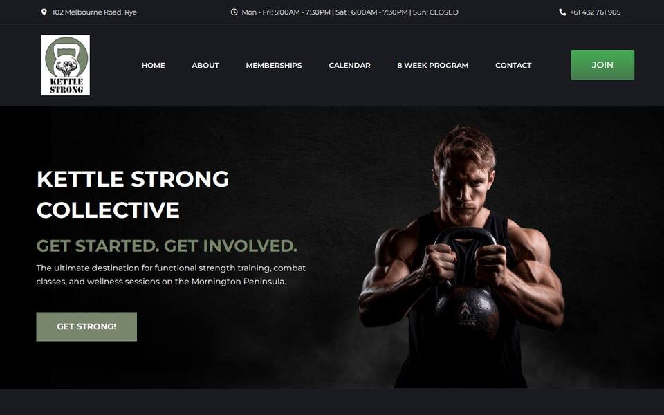 Kettle Strong website