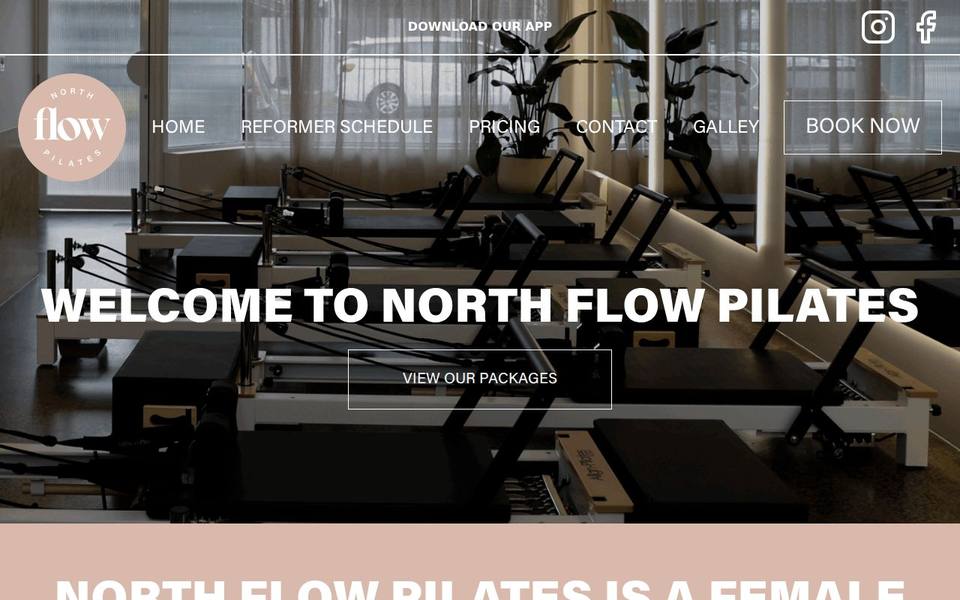 North Flow Pilates website