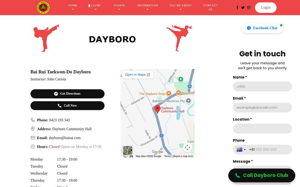 Bai Rui Taekwon-Do website