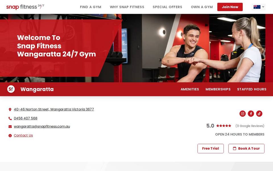 Snap Fitness Wangaratta website