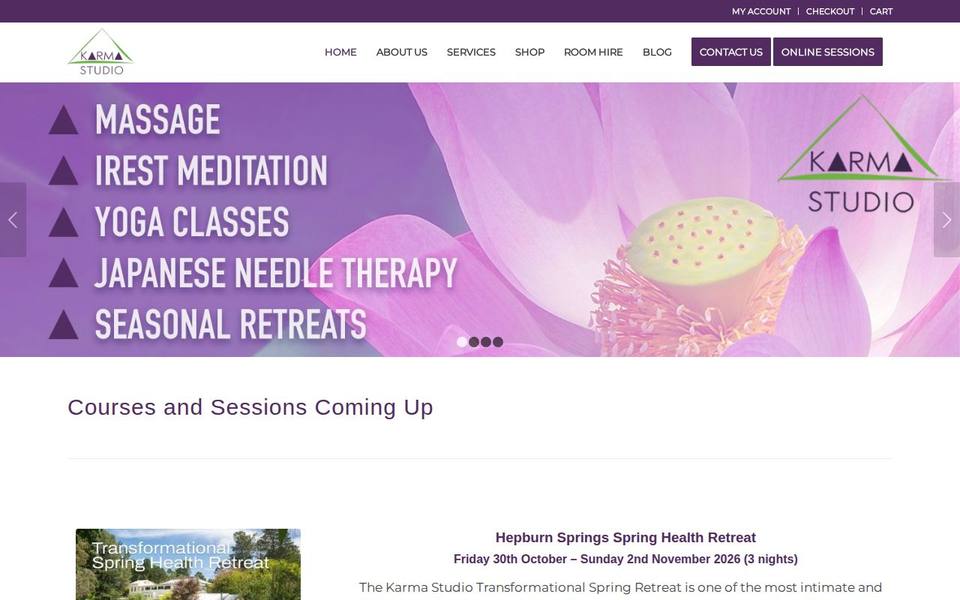 The Karma Studio website