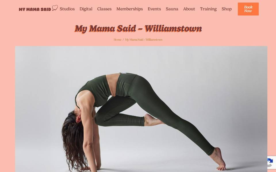 Yoga by MMS website