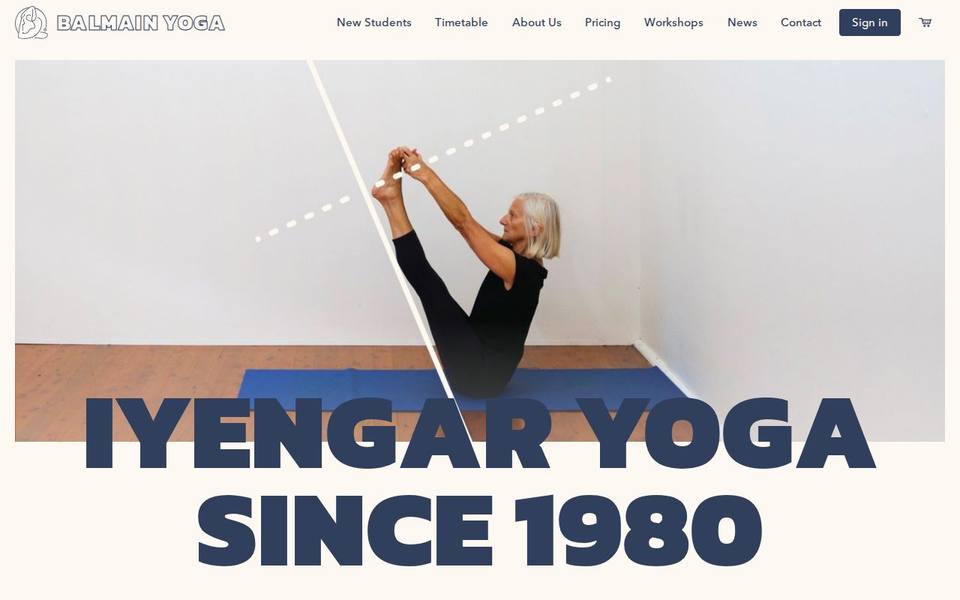 Balmain Iyengar Yoga Studio website