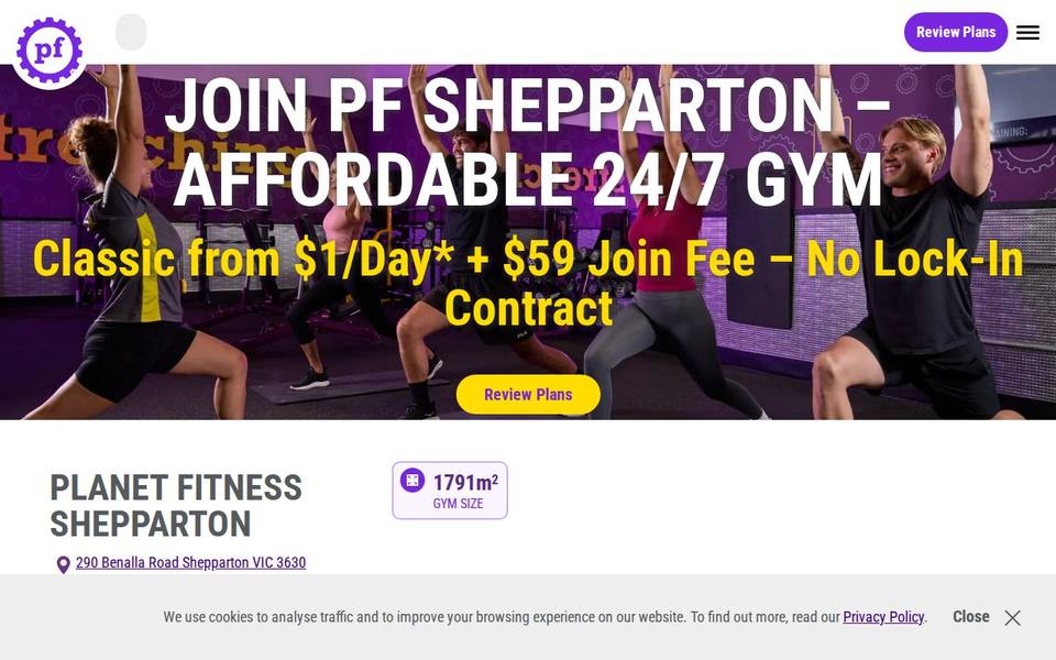 Planet Fitness Shepparton website