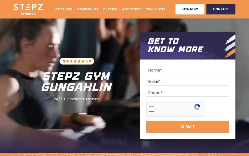 Stepz Fitness Gungahlin website