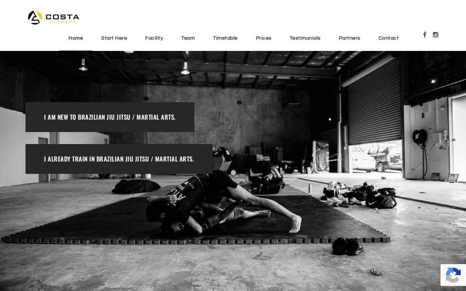 Costa Academy Brazilian Jiu Jitsu & Fitness website