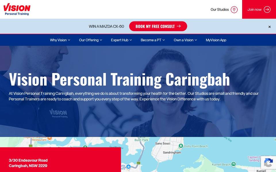 Vision Personal Training Caringbah website