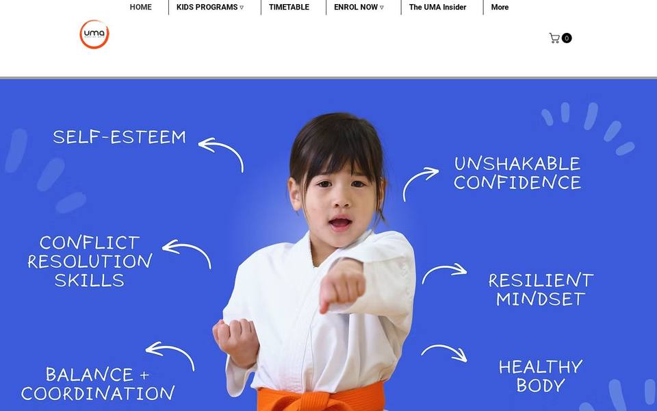 Ultimate Martial Arts and Fitness website