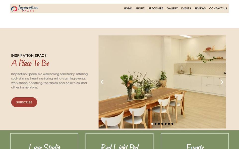 Inspiration Space website